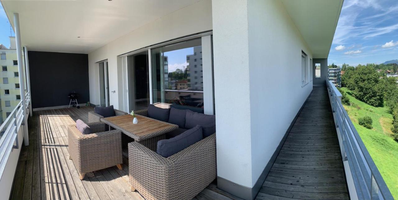 Appartamento Luxus Penthouse Bregenz Feldmoos Mit Whirlpool & Riesen Terrasse, Nahe Festspiele Esterno foto